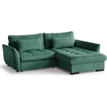 Sedací souprava Rohová sedací souprava Cafu, pravá, zelená (Bubble 12)