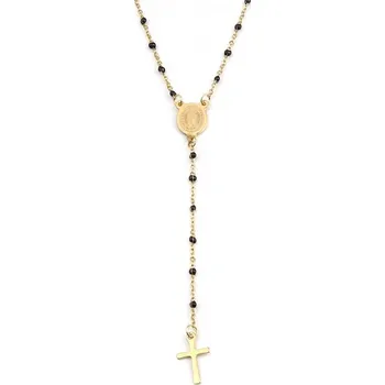 Řetízek Prosperk Řetízek ocelový zlatý křížek - Religious S0435