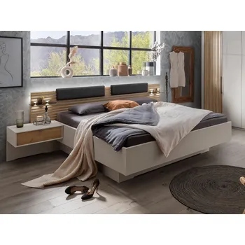 Postel Postel NEVADA šedá/dub bianco plocha spaní 160x200 cm