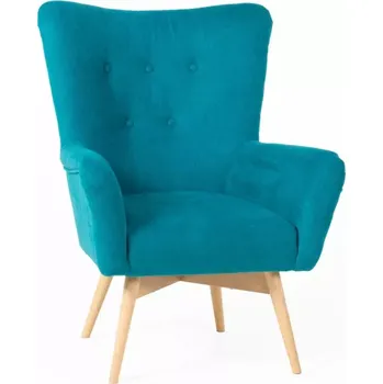 Křeslo Křeslo RETRO, tyrkysová (aston 19 / buk)