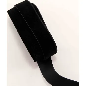 Stuha Sametová stuha - černá - šířka 2 cm
