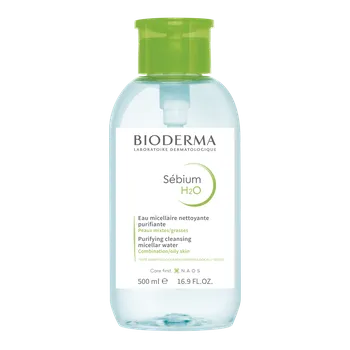 Léčba akné Bioderma Sébium H2O cistící voda 500 ml - s dávkovačem