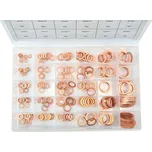 GEKO G02811 Podložky měděné ploché, různé průměry, sada 300 kusů