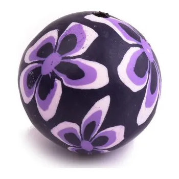 Dětské navlékací korálky Korálek 18mm černo fialový - 1ks