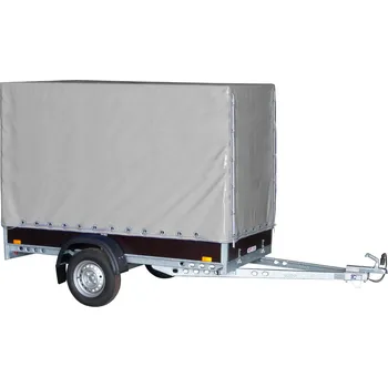 Plachta na motorové vozidlo Plachta s konstrukcí UNI/PROFI 8, podchozí výška 170cm, šedá RAL7037 + přísl.