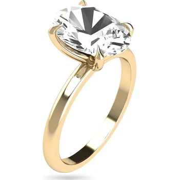 Prsten Obruč ze žlutého zlata solitaire pro 3ct diamant Alexia, 14K CSTM6-300 + dárkové balení LUXUS zdarma