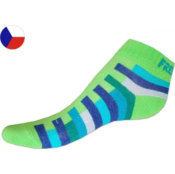 Dětské kotníkové ponožky Rotex 26/27 Zelené s proužky