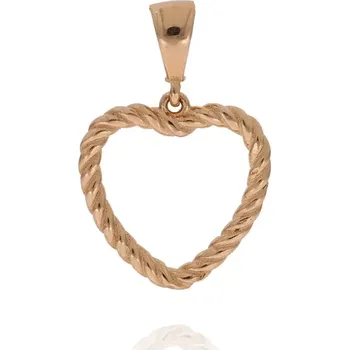 Náhrdelník Přívěsek srdíčko z červeného zlata