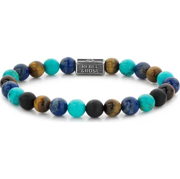 Náramek Rebel & Rose RR-8S006-S-L Mens náramek - Mix Turquoise 925
