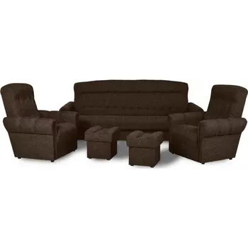 Sedací souprava Sedací souprava Swarz, hnědá (Izolda braz)