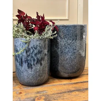 Obraz Mrazuvzdorné keramické modré květináče Velikost: Malý