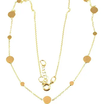 Náhrdelník ŠPERKY-NM, Zlatý náhrdelník s kulatými ozdobami 1031 Délka náhrdelníku: 45 cm