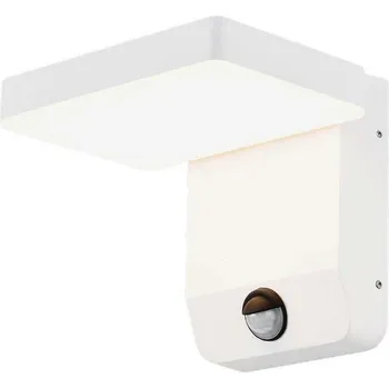 Bílé fasádní LED svítidlo čtvercové s pohybovým čidlem 17W IP65 - Denní bílá - LED Solution - 2947 - 2947