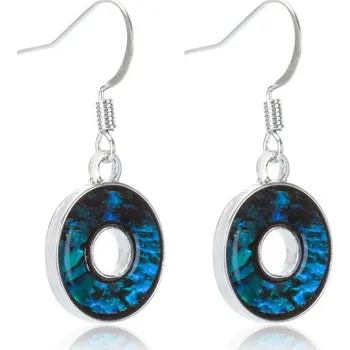 Náušnice Prosperk Náušnice s Paua mušlí kruhy modré S0668