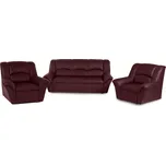 Kožená sedací souprava DUBAJ LUX 3+1+1, vínová (K-56)
