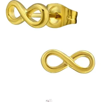 Náušnice Prosperk Náušnice ocelové nekonečno zlaté S4684