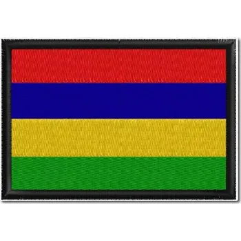 Nášivka Pelisport vlajka Mauricia vyšívaná 6 x 4 cm