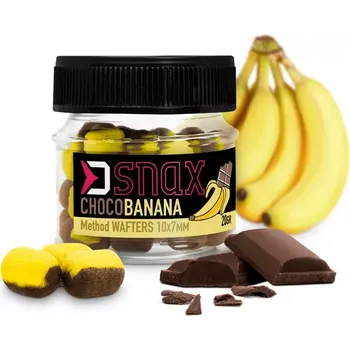 Boilies DELPHIN Nástraha D SNAX WAFT 10x7mm/20g Čokoláda-Banán - Nástraha D SNAX WAFT 7x5.5mm/20g - Čokoláda-Banán