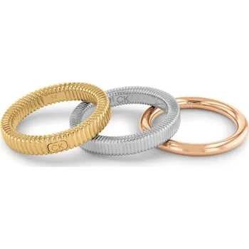 Prsten Calvin Klein Sada ocelových prstenů Playful Repetition 35000027 56 mm + 2 měsíce na vrácení zboží