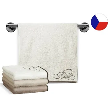 Ručník Froté ručník 50x100 NORA 450g Elipsy smetanové