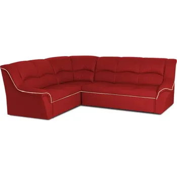 Sedací souprava Kožená rohová sedací souprava DUBAJ LUX XL II, levá, červená/bílá (K-55/K-1)