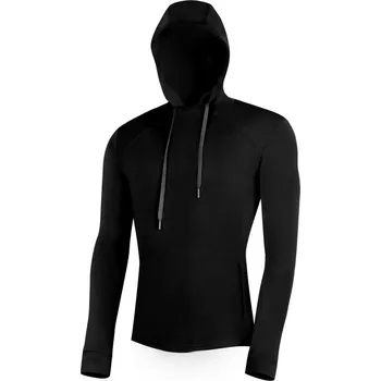 Pánská mikina LERICH pánská 100% merino mikina 16 mikronů - Černá 9099 / L / Černá