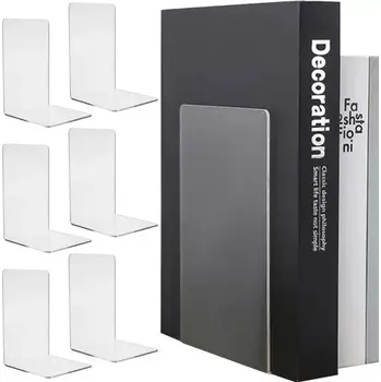 Interex design Sada 6 držáků na knihy ASTRA / Transparentní