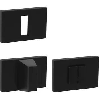 Dveřní kování TI - ROZETA - RT5 rozety BBQ BS - Černá matná (153)