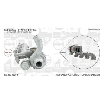 Turbodmychadlo Dmychadlo, plnění FORD, ,1094575, 1097545, 1211269, 1314620, 1351395, XS4Q6K682DB, XS4Q6K682DC, XS4Q6K682DD, XS4Q6K682DE, XS4Q6K682DF, YS6T14K011CJA, OES, ES-07-0214