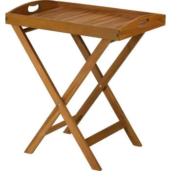 Ambiance Dřevěný stolek s přenosným podnoskem na servírování, 60 cm