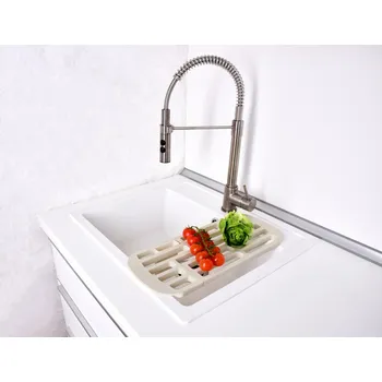 Odkapávač na nádobí GENIUS | nastavitelný odkapávač nad dřez 44–64 cm smetanový Dedra