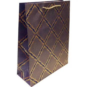 Dárková taška Dárková taška 22x31cm Modré romby