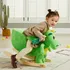 Houpací kůň SpielWerk Houpací dráček s opěradlem a zvukem zelený