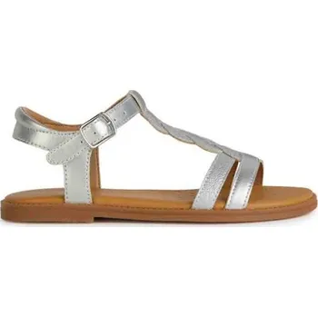 Dámské sandále Dívčí sandály Geox S.KARLY G. 36 Stříbrná, Hnědá