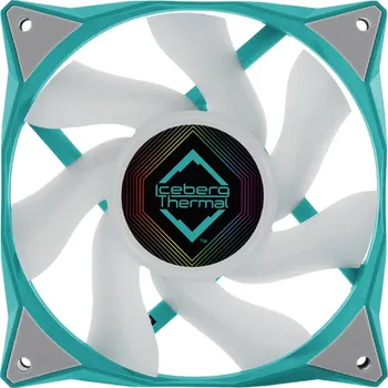 PC ventilátor Iceberg Thermal IceGALE ARGB PC větrák s krytem tyrkysová