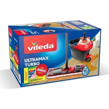 mop Sada úklidová Vileda Ultramax TURBO mop+vědro + hadřík Actifibre Soft