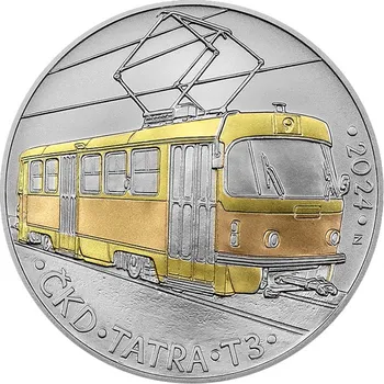 Stříbrná mince 500 Kč Tramvaj ČKD Tatra T3 2024 Standard