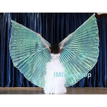 Karnevalový doplněk Profi dívčí křídla ISIS - BÍLÁ PERLEŤOVÁ PRŮHLEDNÁ