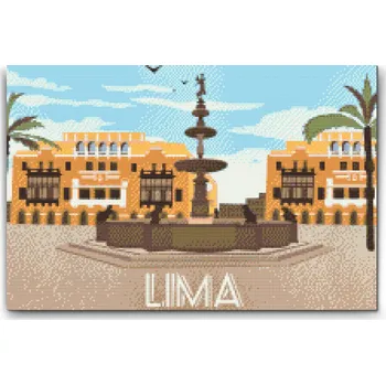 Diamantové malování Diamantové malování - Lima, Peru Velikost: 40x60cm, Rámování: Pouze srolované plátno, Diamanty: Kulaté