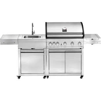 Zahradní gril GrandHall ELITE G5 plynový gril s dřezovou skříňkou K05000324A+K04000120A+K01000118A