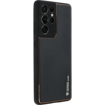 Síťový konektor KOŽENÝ KRYT NA SAMSUNG GALAXY A25 5G HEYCASE LEATHER ČERNÝ