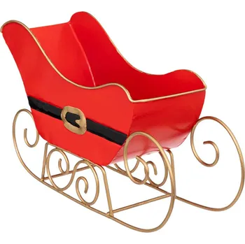 Vánoční dekorace Atmosphera Mikulášské sáně, kovová vánoční dekorace, 25 cm