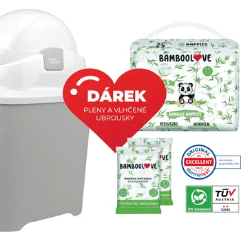 Koš na pleny DiaperChamp Koš na pleny ONE Handsfree Silver šedá