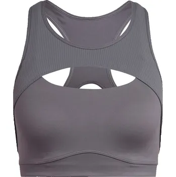 Kalhotky adidas CoreFlow Studio Medium-Support Yoga Wind Bra Womens Grey XS A-C