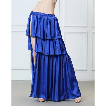 Dámská sukně Hedvábná dlouhá taneční sukně Feryel Tmavě modrá