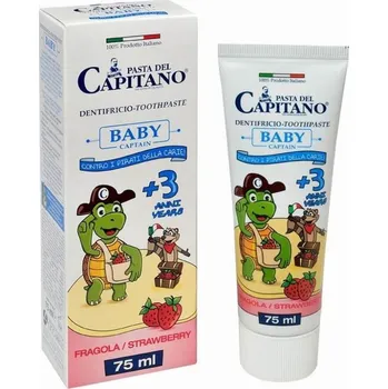 Dentální hygiena Pasta del Capitano Baby Strawberry 75ml - Prémiová zubní pasta pro děti od 3 let jahoda