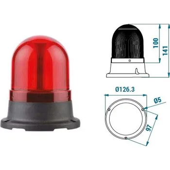 Maják LED maják Maxi-Volt 100 mm TERMSB0804