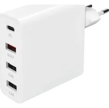 Nabíječka baterií Solight Adaptér 3 plus 1, 48W, QC3.0 plus PD, 3x USB-A, 1x USB-C - DC80