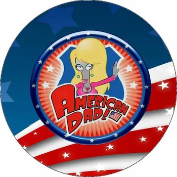 Jedlá dekorace na dort Jedlý papír Americký táta logo 19,5 cm