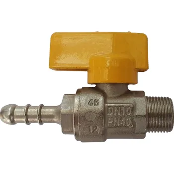 Ventil Vzorkovací kulový kohout na plyn přímý 3/8"x9 mm, vnější závit